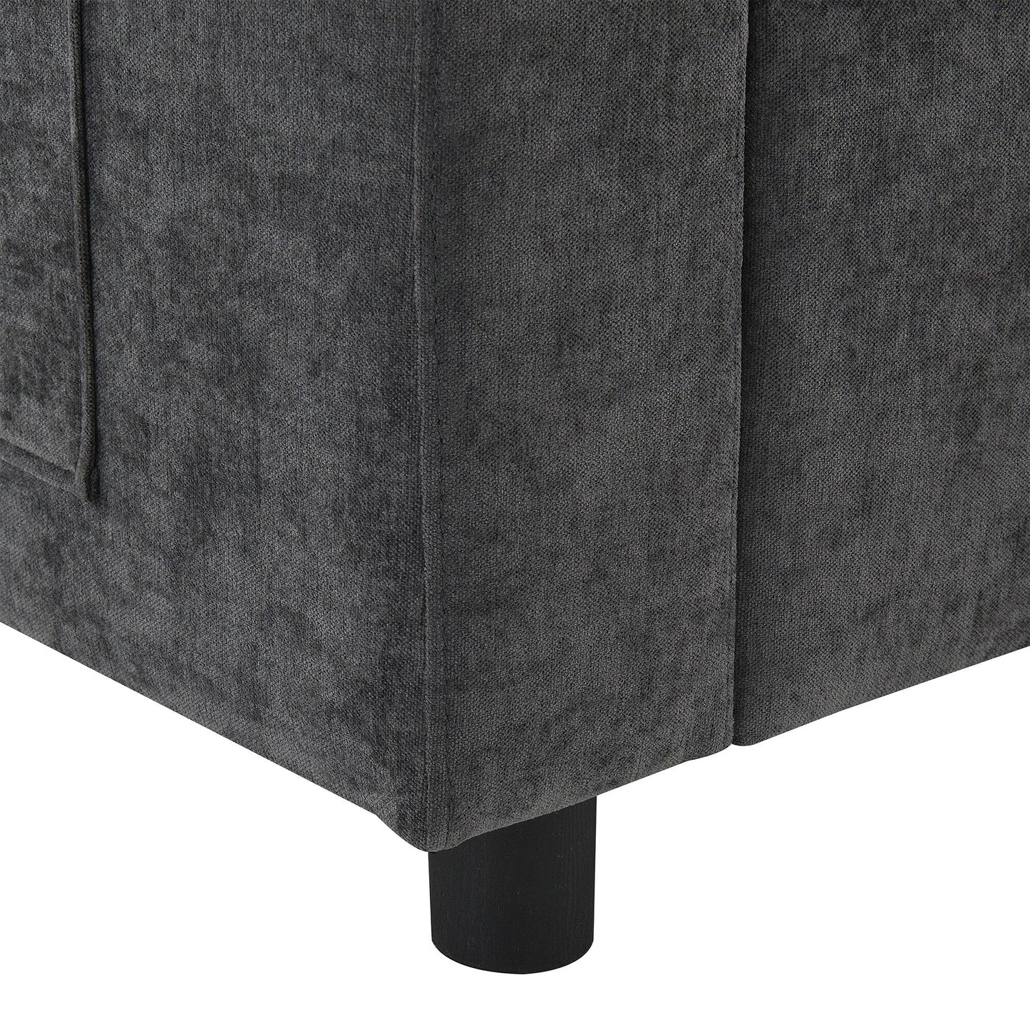 Divano componibile modulare in ciniglia con tasche portaoggetti, divano a U da 5 posti con cuscini, divano Cloud con 2 pouf mobili