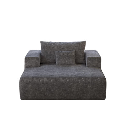 Divano letto singolo in ciniglia con cuscino per schienale