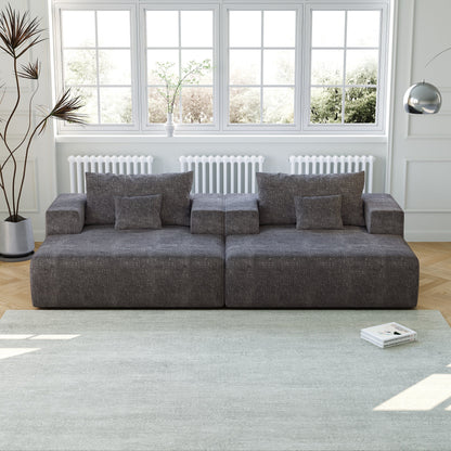 Divano letto singolo in ciniglia con cuscino per schienale