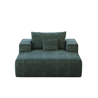 Divano letto singolo in ciniglia con cuscino per schienale