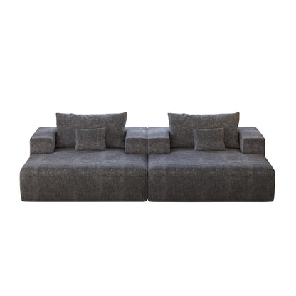 Divano letto singolo in ciniglia con cuscino per schienale