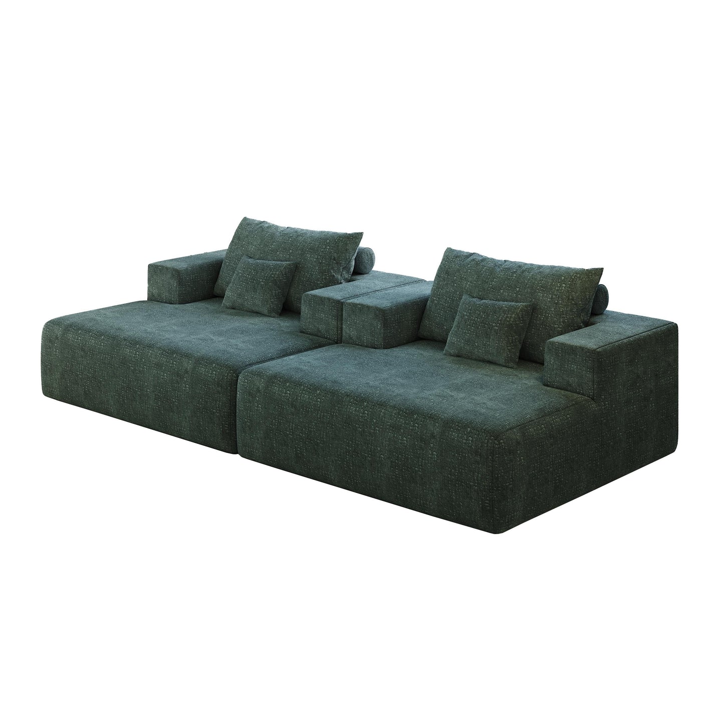 Divano letto singolo in ciniglia con cuscino per schienale