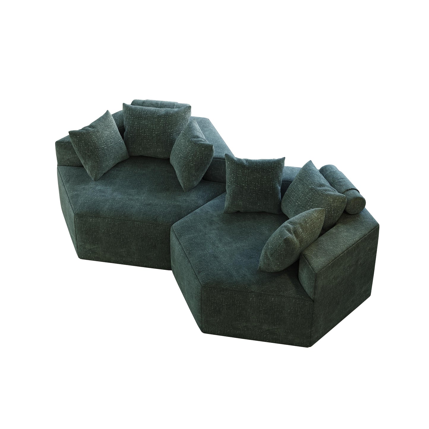 Divano letto singolo in ciniglia con cuscino per schienale