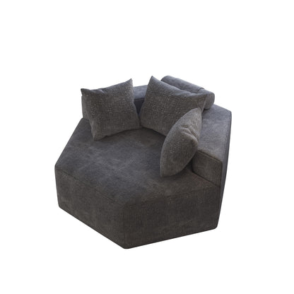 Divano letto singolo in ciniglia con cuscino per schienale