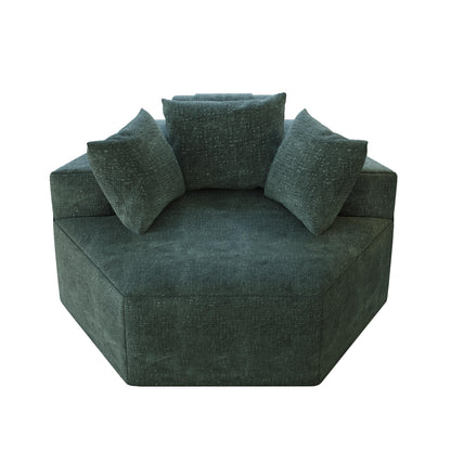 Divano letto singolo in ciniglia con cuscino per schienale