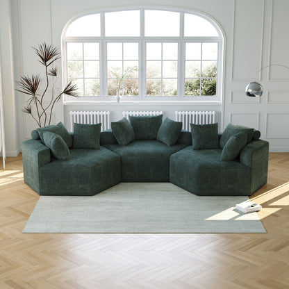 Divano letto singolo in ciniglia con cuscino per schienale