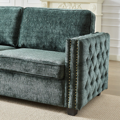 Divano letto in ciniglia con materasso in memory foam