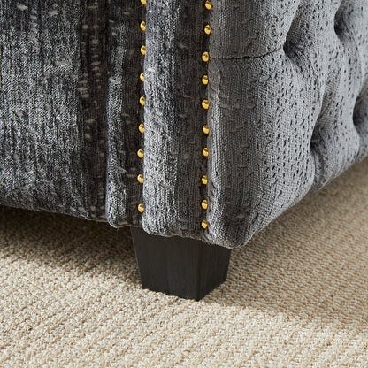 Divano letto in ciniglia con materasso in memory foam