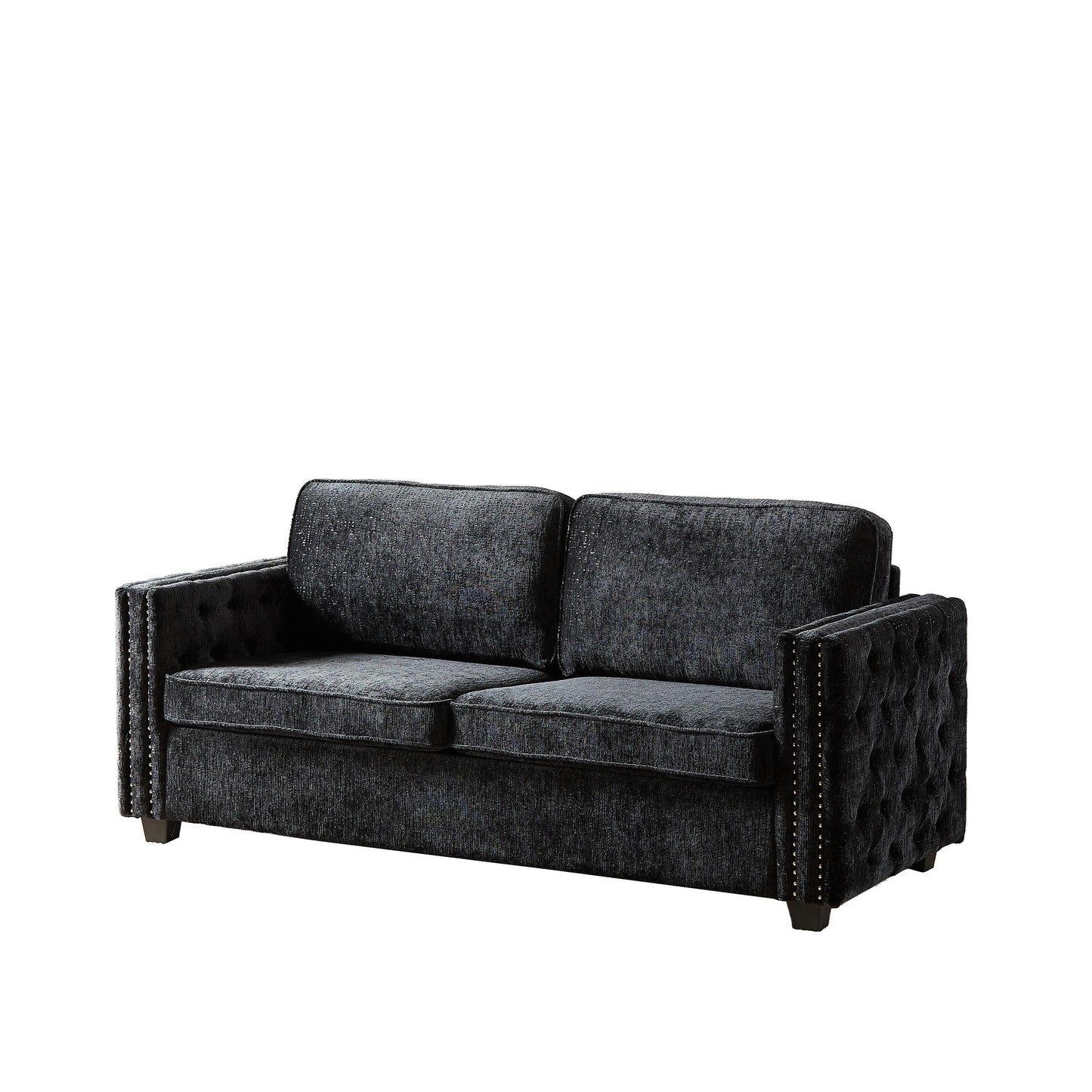 Divano letto in ciniglia con materasso in memory foam