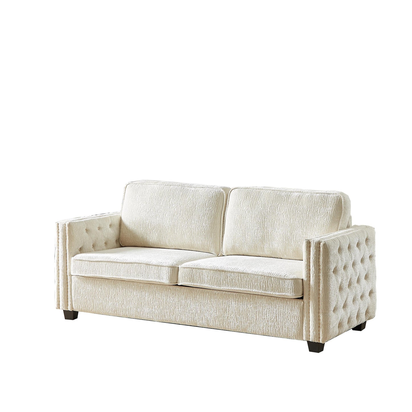 Divano letto in ciniglia con materasso in memory foam