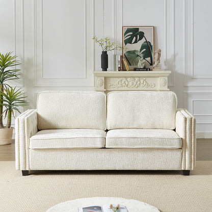 Divano letto in ciniglia con materasso in memory foam