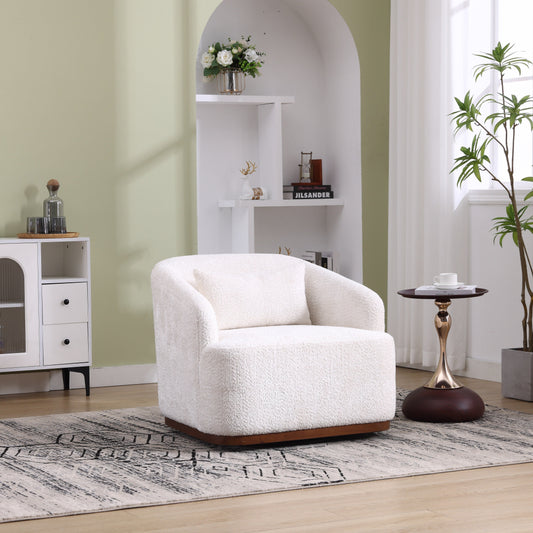 Poltrona girevole in ciniglia con rotazione a 360°, comoda poltrona per soggiorno, studio o salotto.