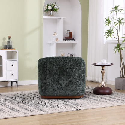 Poltrona girevole in ciniglia con rotazione a 360°, comoda poltrona per soggiorno, studio o salotto.