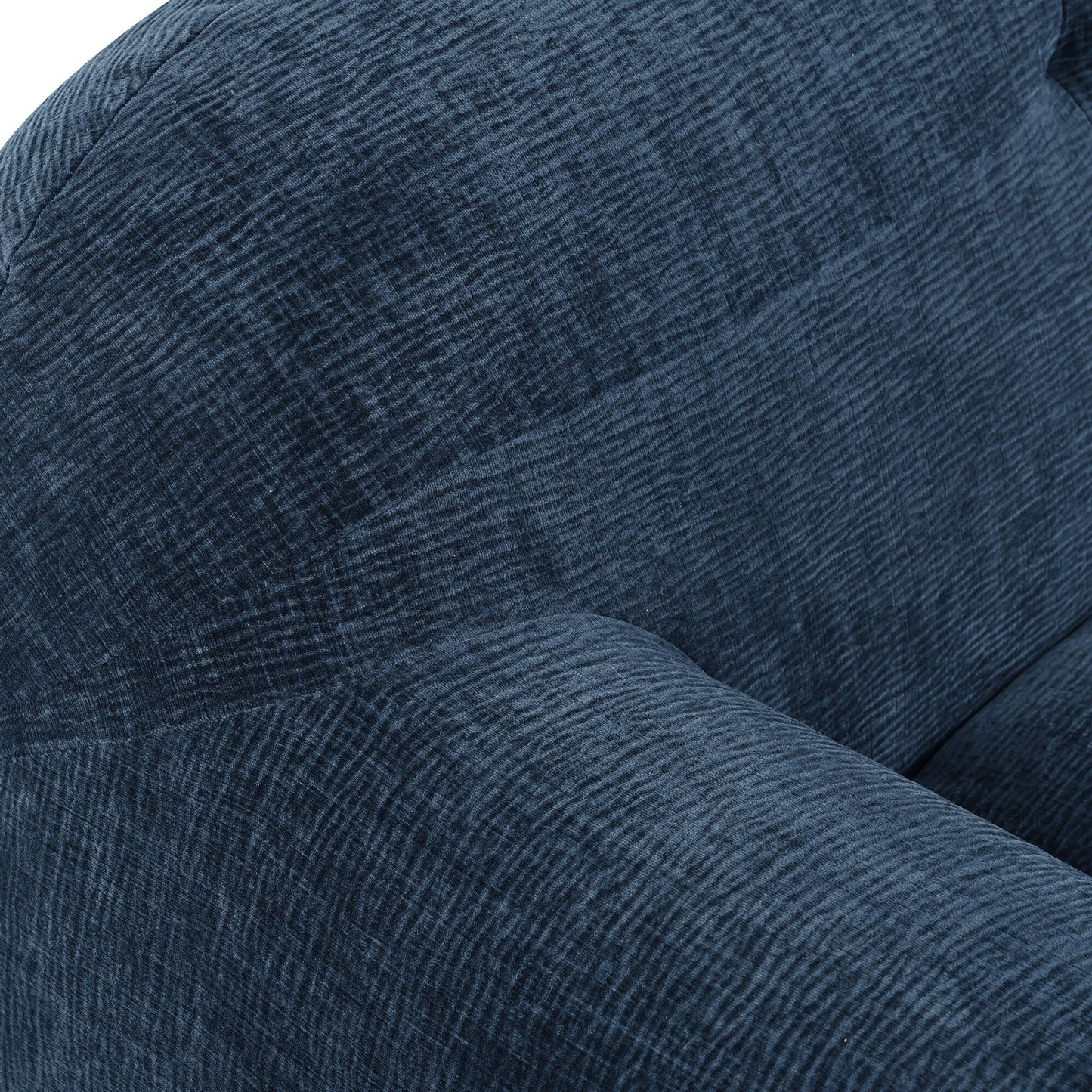 Divano a 3 posti imbottito in ciniglia con braccioli rotondi, divano lounge con cuscino trapuntato, divano futon a compressione in spugna