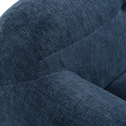 Divano a 3 posti imbottito in ciniglia con braccioli rotondi, divano lounge con cuscino trapuntato, divano futon a compressione in spugna