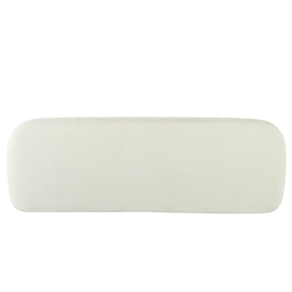 Divano a 3 posti imbottito in ciniglia con braccioli rotondi, divano lounge con cuscino trapuntato, divano futon a compressione in spugna