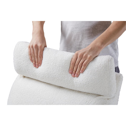 Poltrona reclinabile manuale girevole a 360° con rivestimento in ciniglia, cuscino spesso e tasche laterali