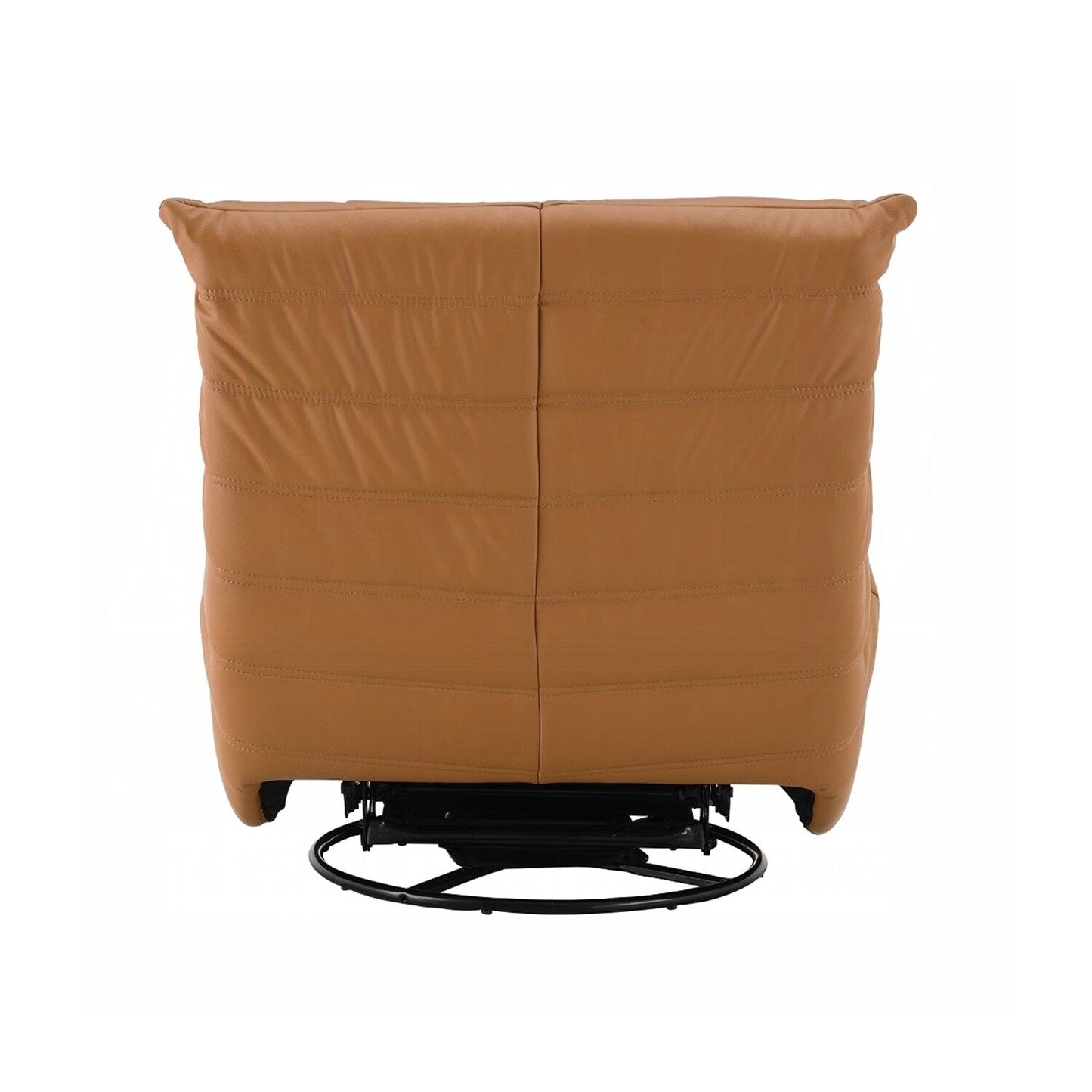 Poltrona reclinabile manuale imbottita in ciniglia con rotazione