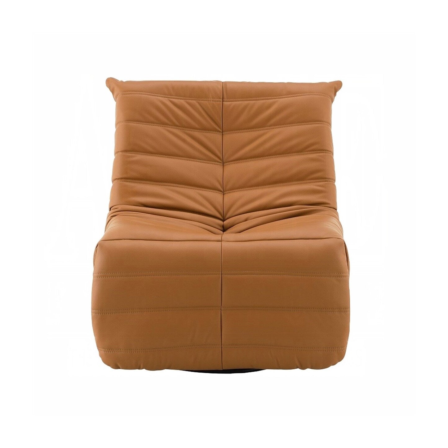 Poltrona reclinabile manuale imbottita in ciniglia con rotazione