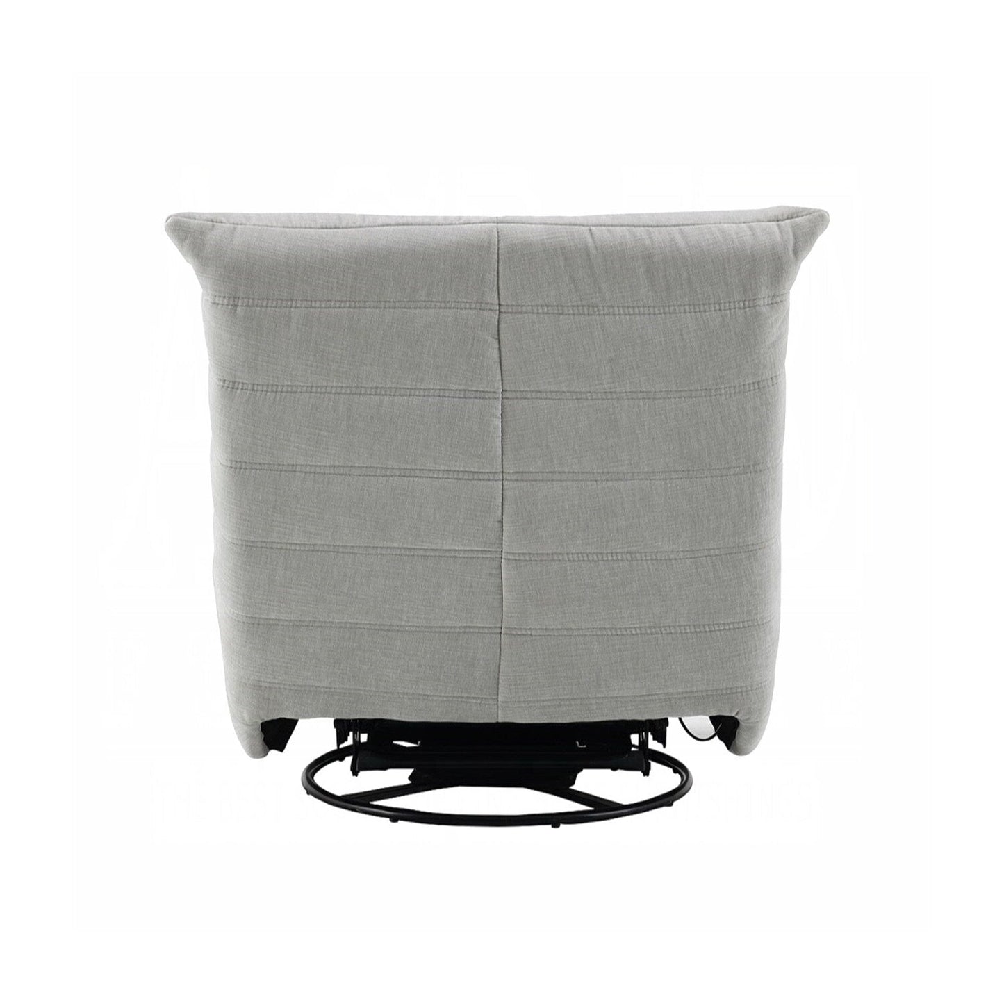 Poltrona reclinabile manuale imbottita in ciniglia con rotazione