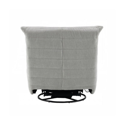 Poltrona reclinabile manuale imbottita in ciniglia con rotazione