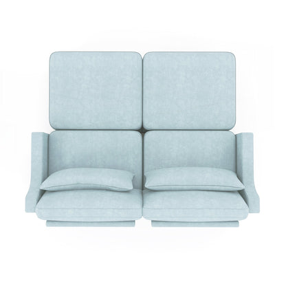 Divano a due posti in tessuto ciniglia