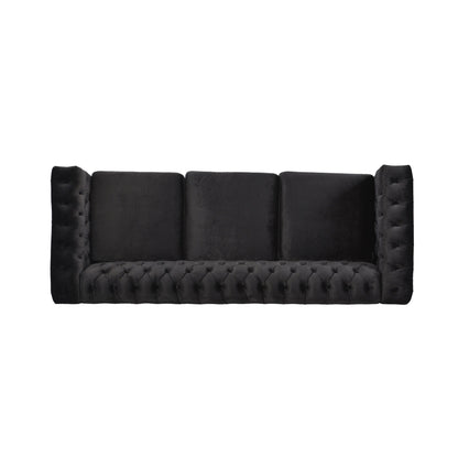 Divano Chesterfield a 3 posti con capitonné e borchie