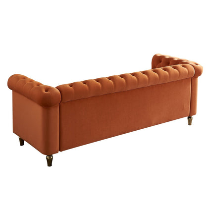 Divano Chesterfield in velluto da 84,65 pollici - 30,31 x 31,50 x 84,65