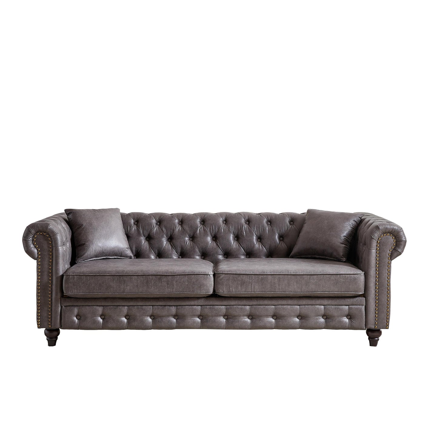 Divano Chesterfield 85.5 Tech Fabric a 3 posti con cuscini