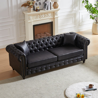 Divano Chesterfield 85.5 Tech Fabric a 3 posti con cuscini