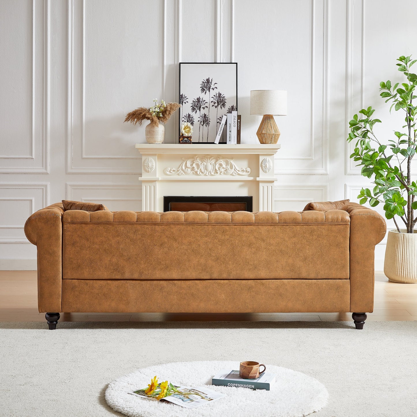 Divano Chesterfield 85.5 Tech Fabric a 3 posti con cuscini