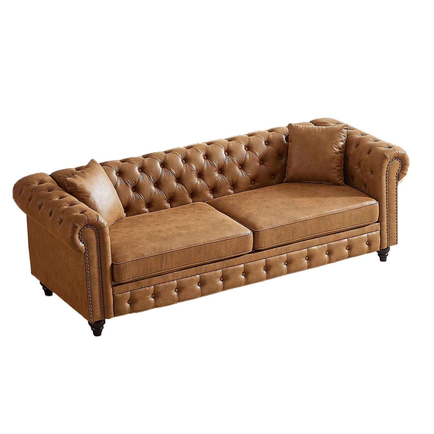 Divano Chesterfield 85.5 Tech Fabric a 3 posti con cuscini