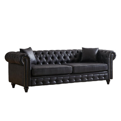 Divano Chesterfield 85.5 Tech Fabric a 3 posti con cuscini