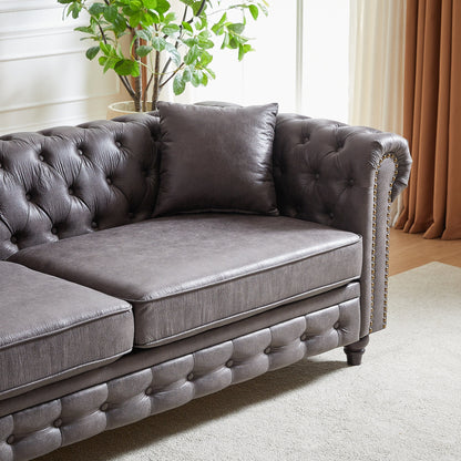 Divano Chesterfield 85.5 Tech Fabric a 3 posti con cuscini