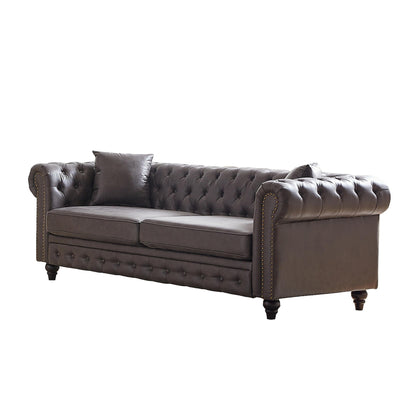 Divano Chesterfield 85.5 Tech Fabric a 3 posti con cuscini