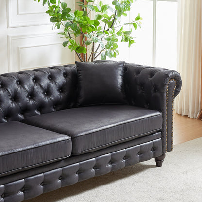 Divano Chesterfield 85.5 Tech Fabric a 3 posti con cuscini