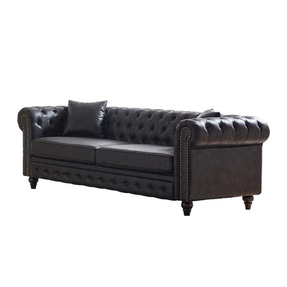 Divano Chesterfield 85.5 Tech Fabric a 3 posti con cuscini