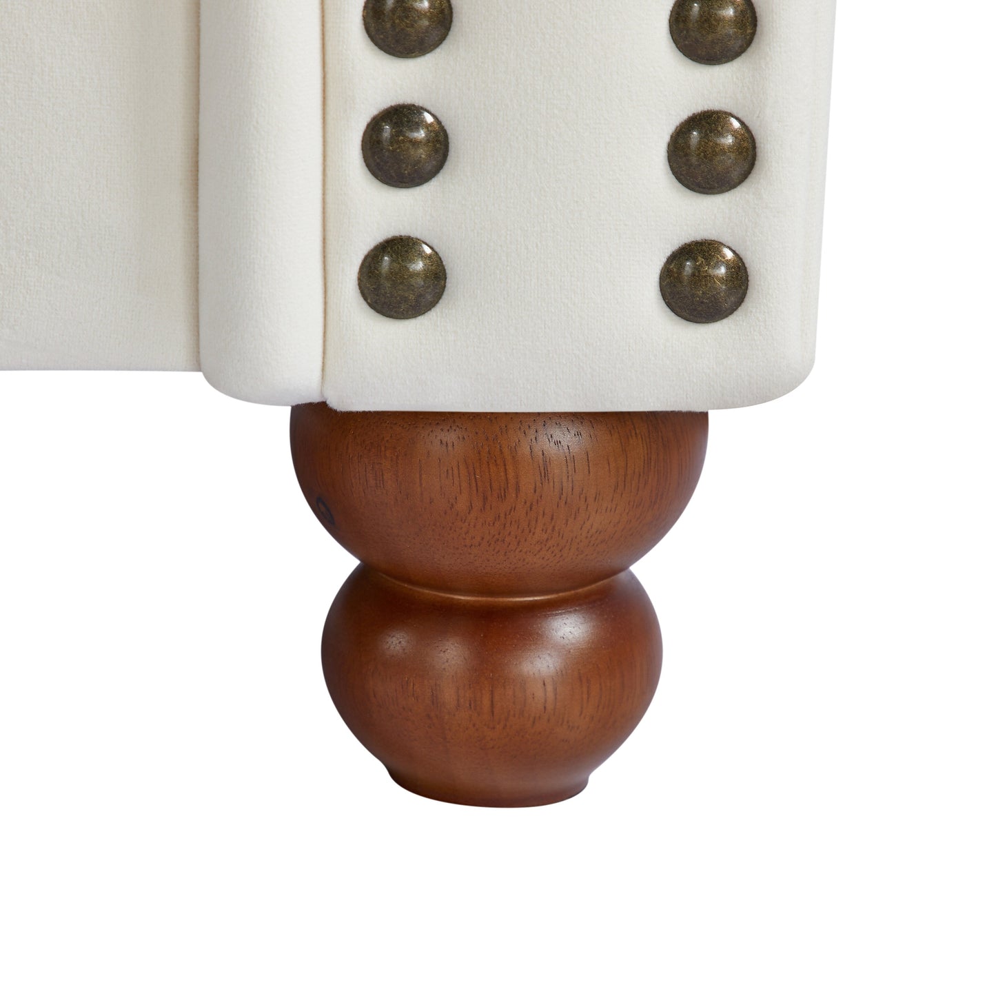 Divano Chesterfield a 3 posti con bottoni e borchie