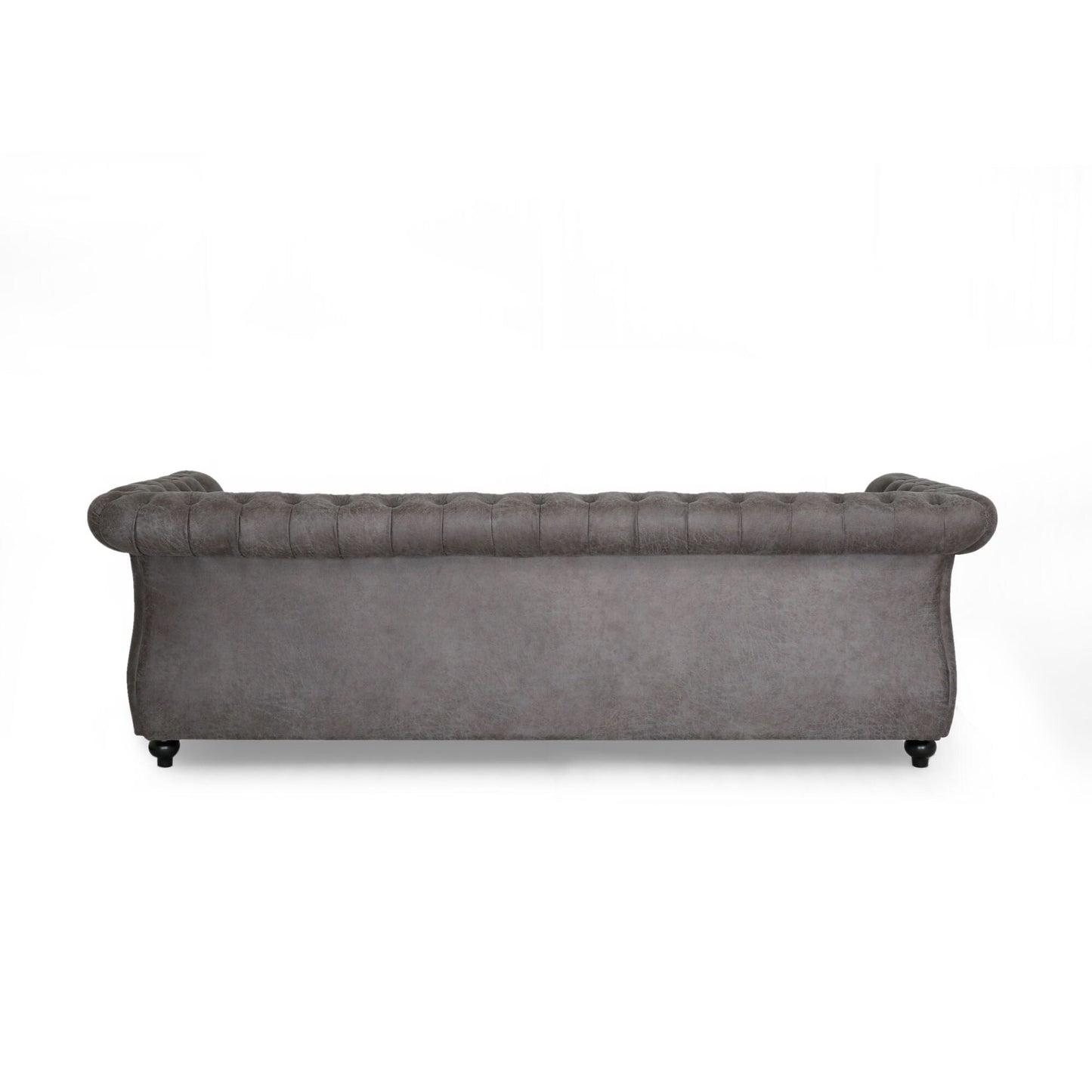 Divano Chesterfield a 3 posti con bottoni e borchie