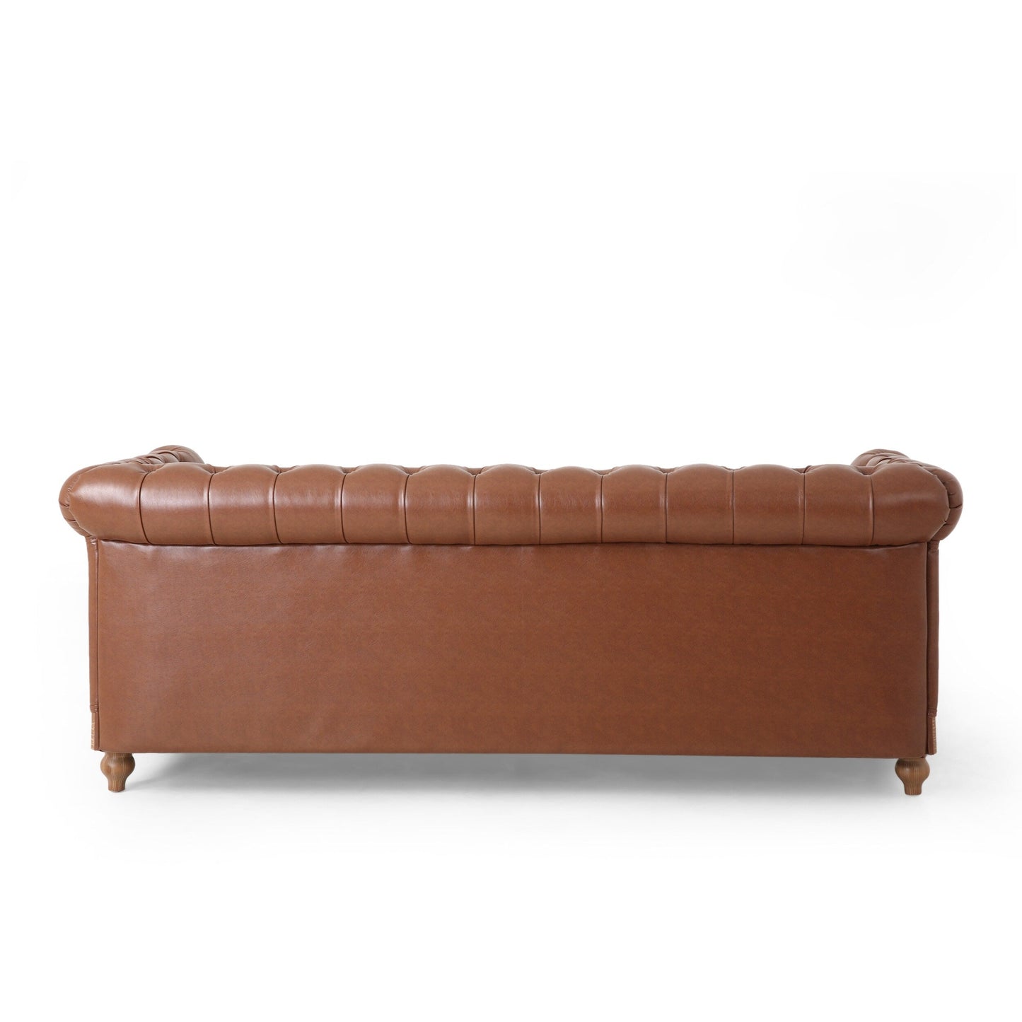 Divano Chesterfield a 3 posti in similpelle con borchie