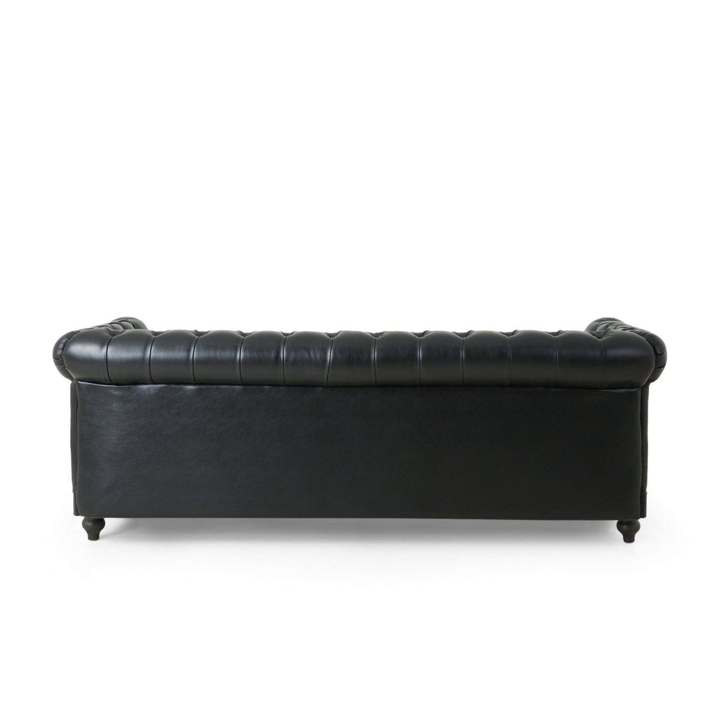 Divano Chesterfield a 3 posti in similpelle con borchie
