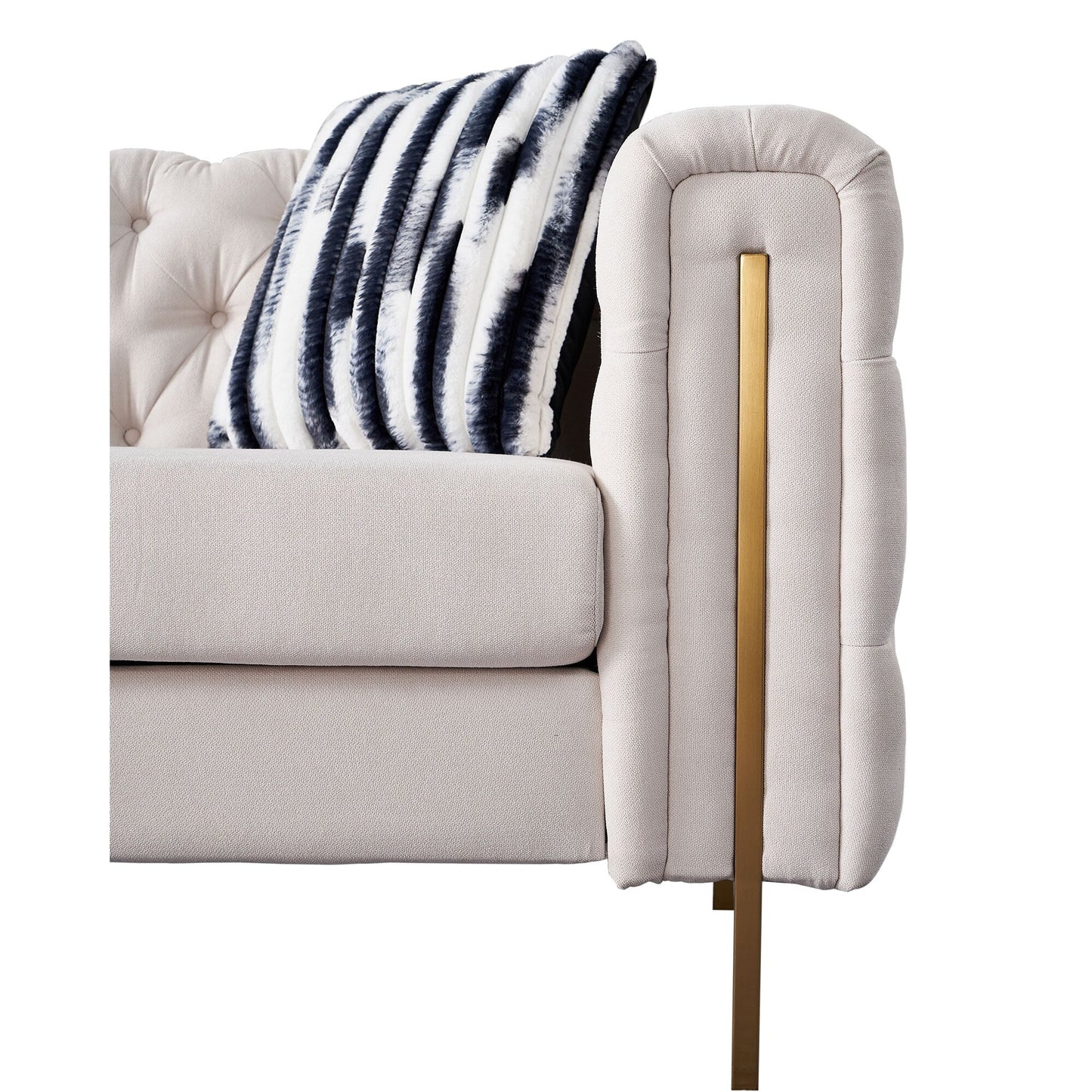 Divano Chesterfield moderno in velluto trapuntato per soggiorno