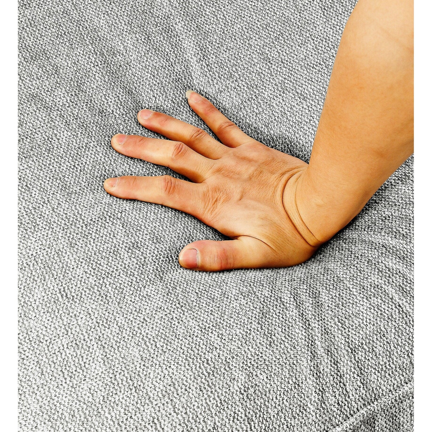 Divano Chesterfield imbottito in PU, 3 posti, con braccioli a volute e decorazione a borchie