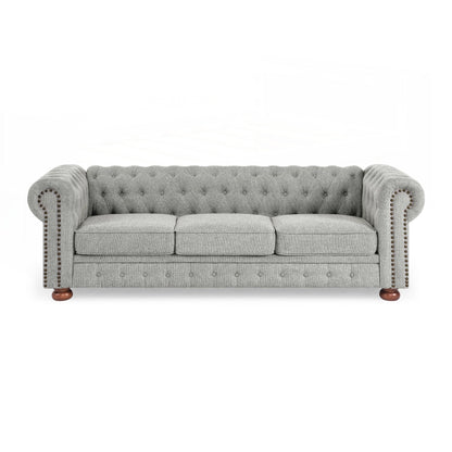 Divano Chesterfield imbottito in PU a 3 posti