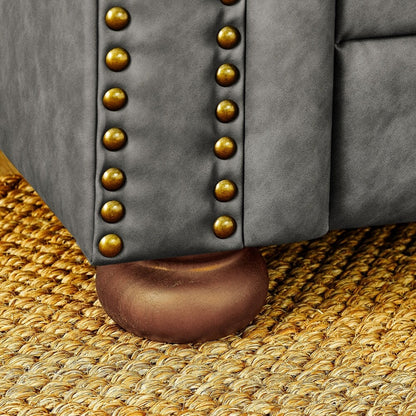 Divano Chesterfield imbottito in PU a 3 posti