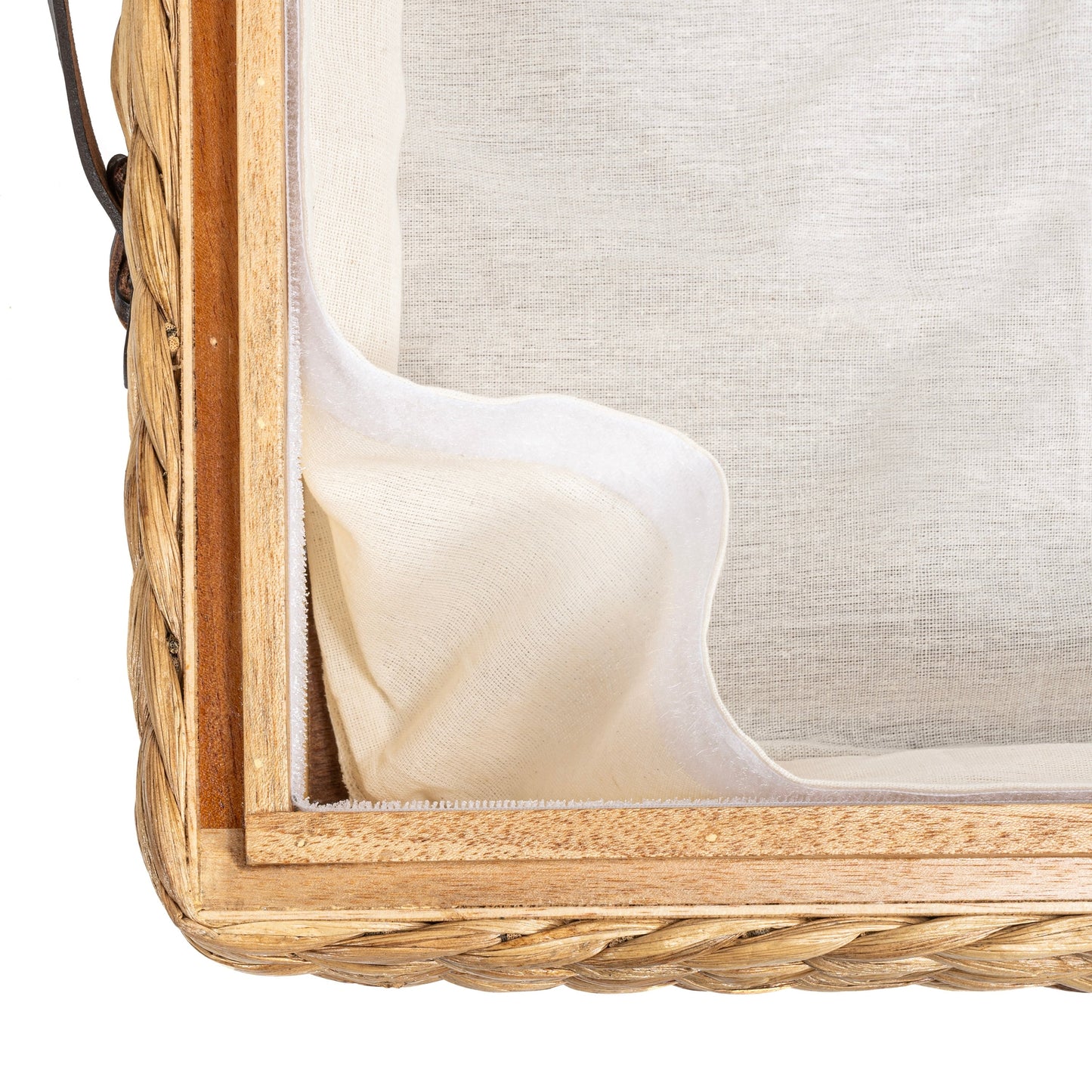 Contenitore portaoggetti sottoletto in giacinto/legno happimess con ruote e maniglie