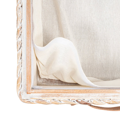 Contenitore portaoggetti sottoletto in giacinto/legno happimess con ruote e maniglie