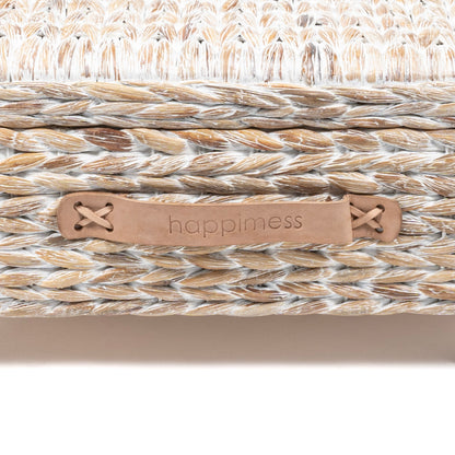 Contenitore portaoggetti sottoletto in giacinto/legno happimess con ruote e maniglie