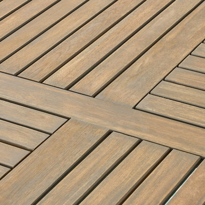 Set da pranzo Chilton Outdoor da 5 pezzi in legno di acacia e vimini di Christopher Knight Home