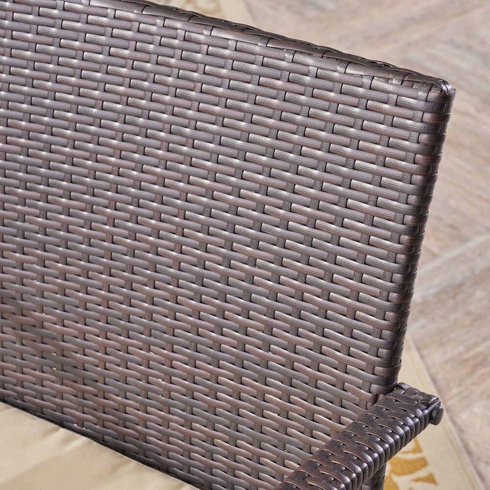 Set da pranzo Chilton Outdoor da 5 pezzi in legno di acacia e vimini di Christopher Knight Home